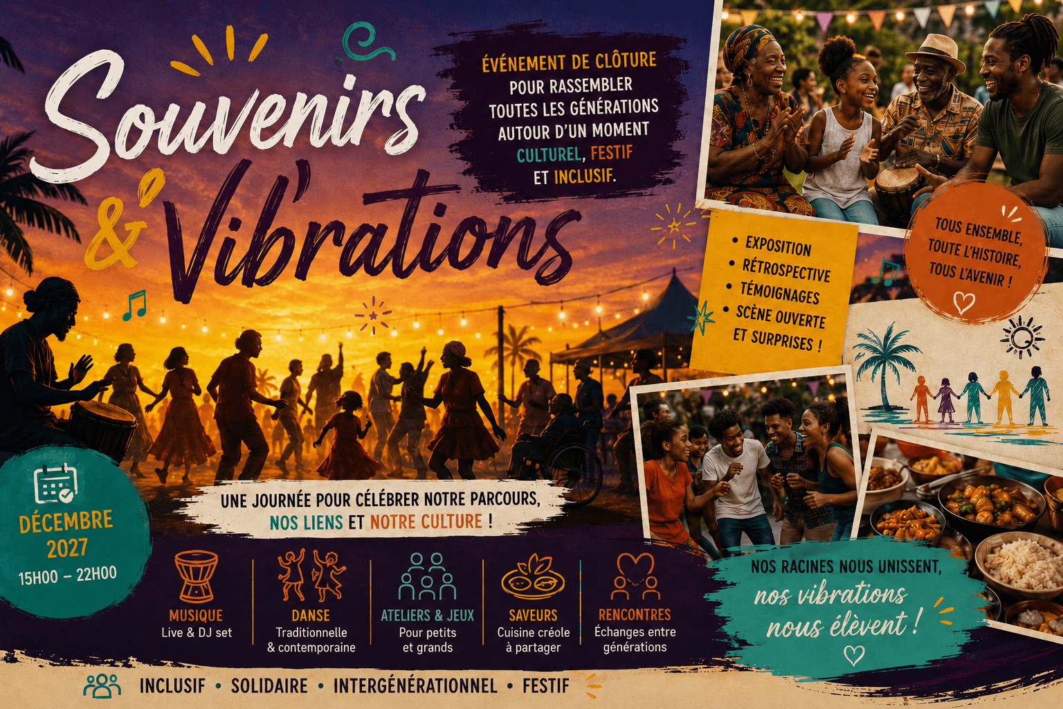 Soirée intergénérationnelle festive et inclusive de Vwa Kiltirèl.